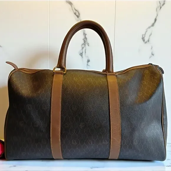 FLASH SALE Authentic Christian Dior Honeycomb Boston Medium Weekender Bag